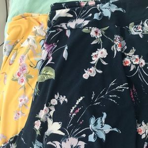 2 floral Terra & Sky full length leggings 2x